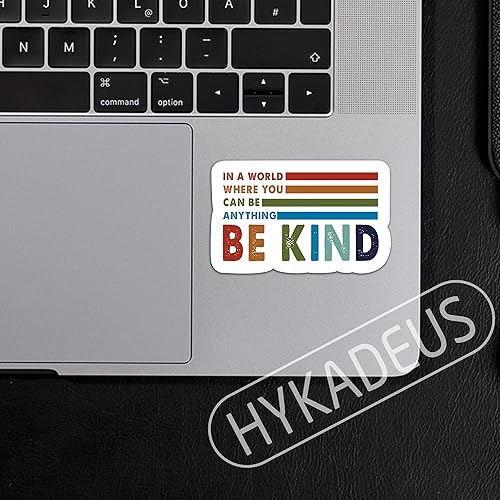 Miniatura 5 de (3 piezas) en un mundo donde puedes ser cualquier cosa ser amable, calcomanías motivacionales inspiradoras, calcomanías de vinilo impermeable para