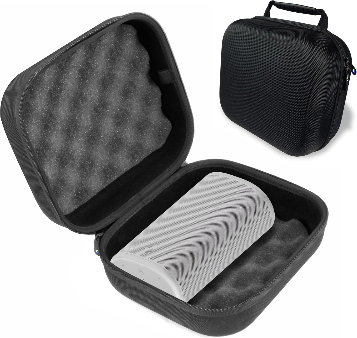 CASEMATIX Carry Case Compatible with Sonos Play Portable Speaker, Charging Dock and Cables – Hard Shell Travel Case with Foam Interior and Accessory Storage (Case Only)