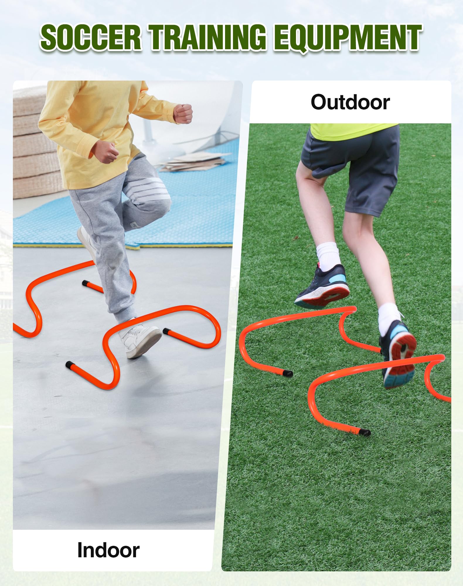 Attrezzatura per allenamento di velocità con scala di agilità, ostacoli per l'allenamento della velocità, include ostacoli di agilità, coni a disco, attrezzatura per allenamento di calcio
