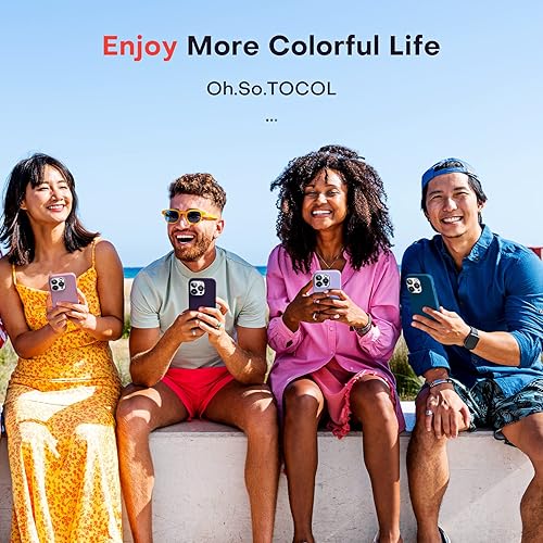 Vista 550 de TOCOL - Funda 5 en 1 para iPhone 11, con 2 protectores de pantalla + 2 protectores de lente de cámara, funda delgada de silicona líquida a prueba