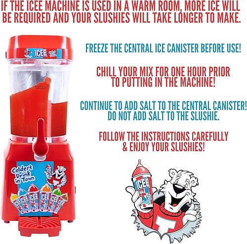 Miniatura 7 de Fizz Creations ICEE Slushie Machine - Máquina de bebidas congeladas para granizados, bebidas congeladas de bricolaje, fiestas, niños, fácil de usar,
