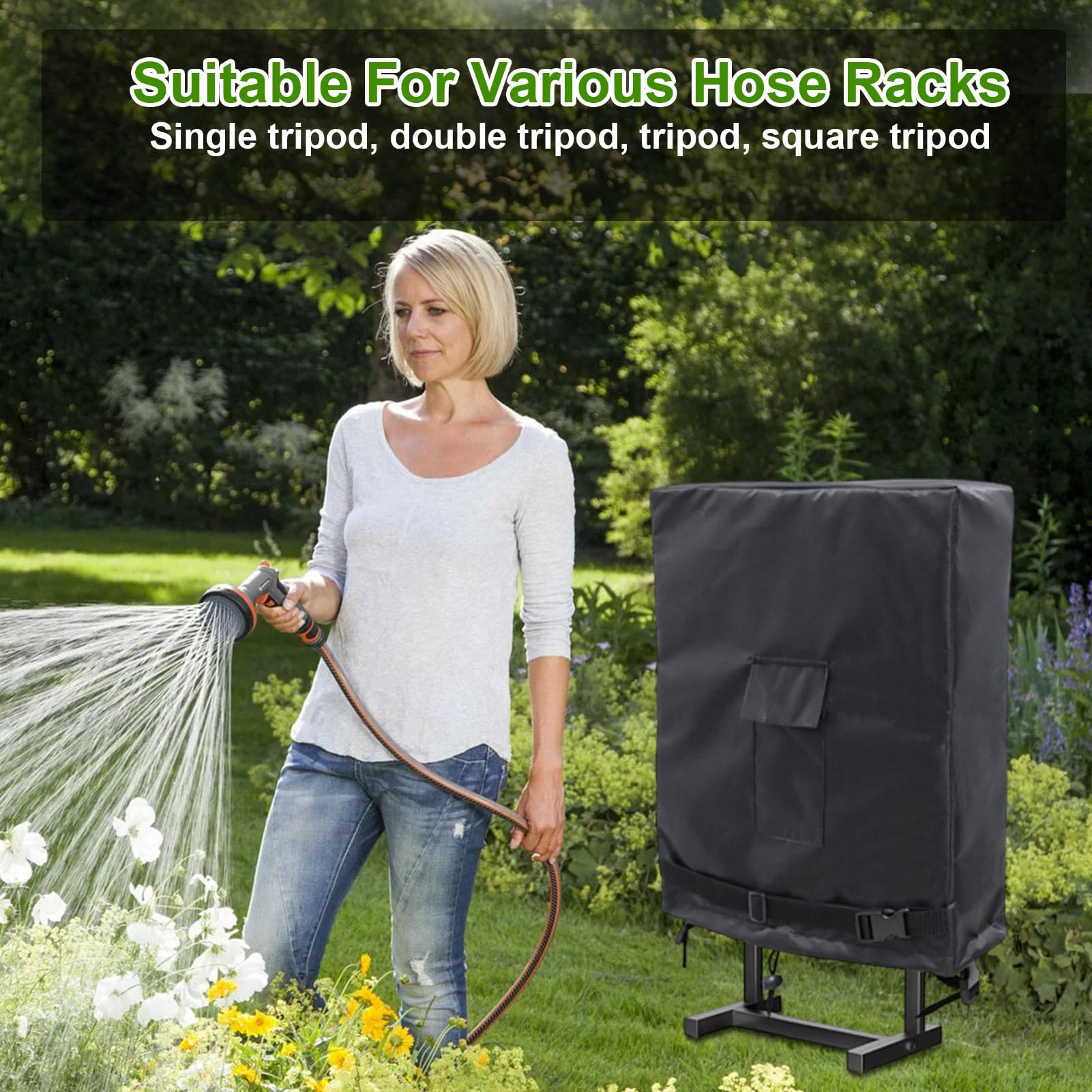 Funda de manguera de invierno, protector de manguera resistente al viento para uso en exteriores, ideal para patio, invernadero, camping, construcción y granja
