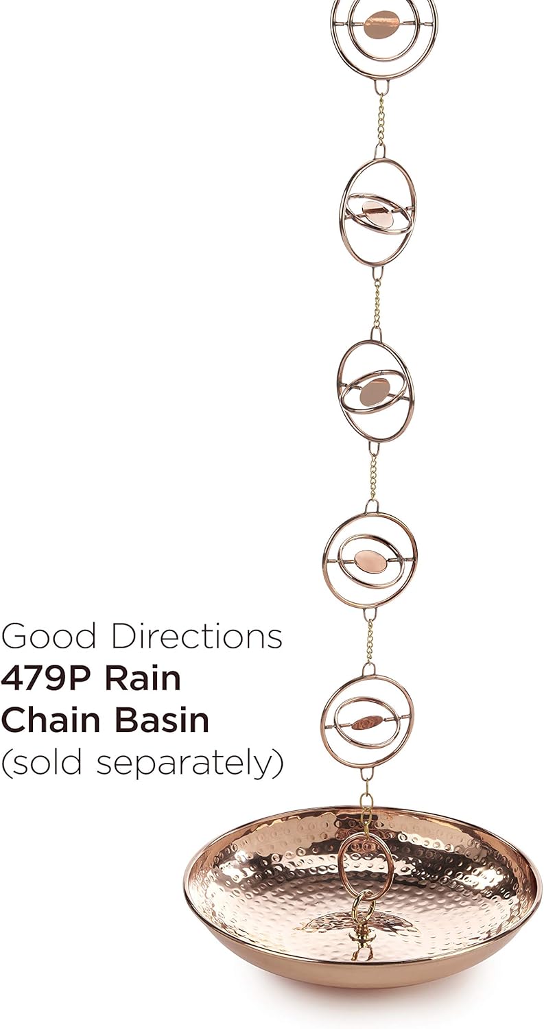 Good Directions 472P-8 Stelllar Rain Chain 8-1/2 Feet Long, 13 Large Figures, 100% Pure Copper