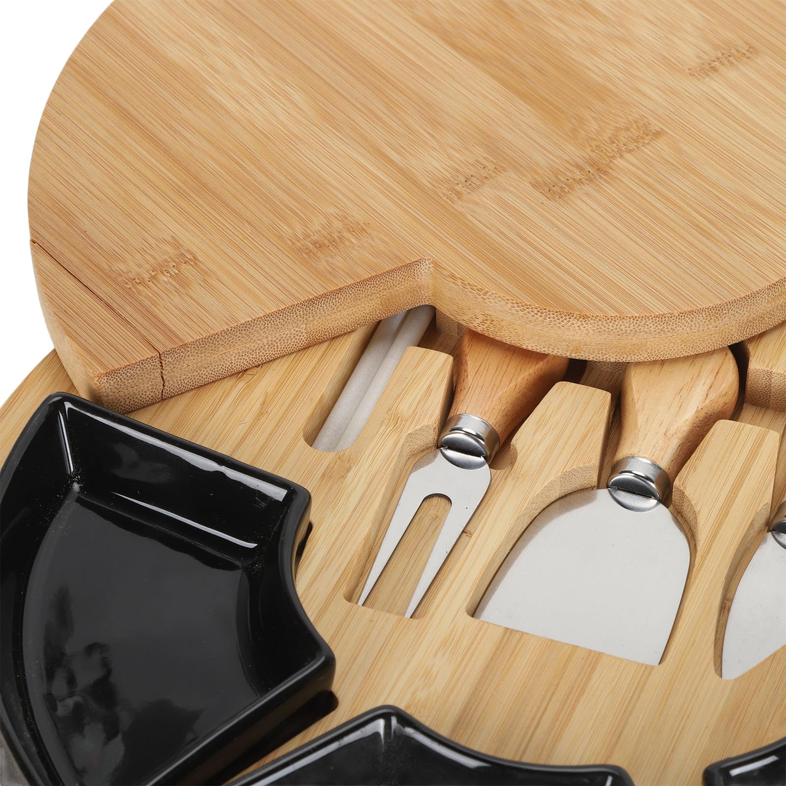 SIXRUN Käsebrett, Hohe Härte, Hygienisch, Geruchlos, Multifunktionales Käse- und Fleischtablett für die Käseplatte in der Küche zu Hause (Runden)