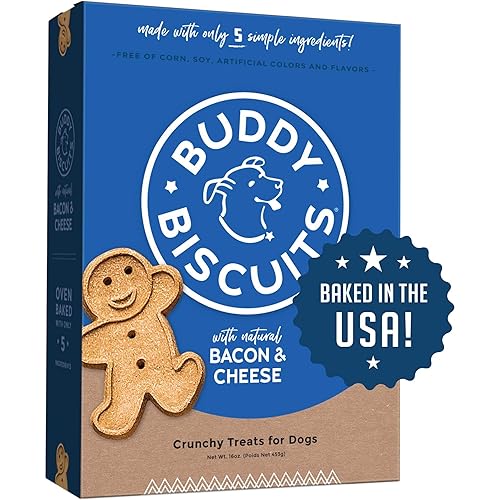 Buddy Biscuits Oven Baked Healthy Dog Treats, Crunchy, Whole Grain and Baked in the USA