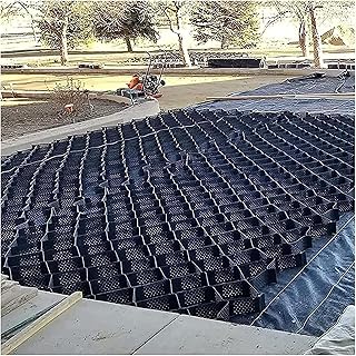 Gravel Stabilizer，Soil Ground Mud Control Grids， Honeycomb Ground Grid Stabilizer for Landscaping Slope, Grass Rocks Filling Geogrid(Size : 1x2m/3.3x6.6ft) (Size : 6x10m(20x33ft))