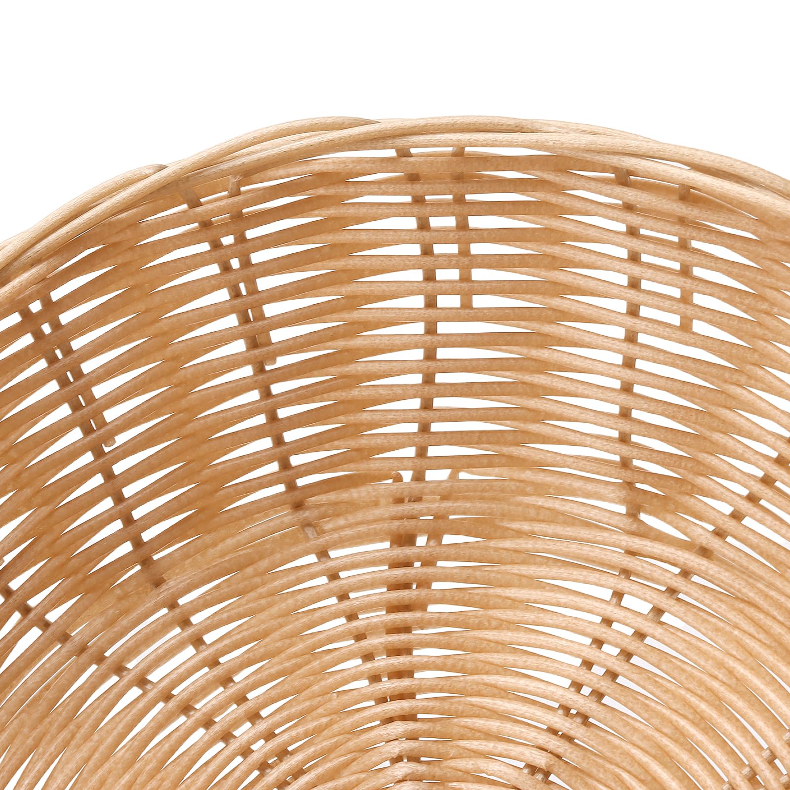 Lot de 10 corbeilles à pain rondes en plastique PP - 24 x 6 cm - Jaune - Pour boulangerie, restaurant, maison et buffet