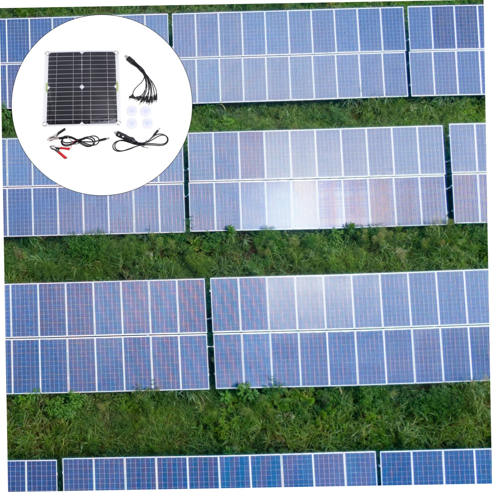 Kit de Panel Solar Monocristalino 200w, 1 Juego Negro | Alta Eficiencia de Conversión 98%, Portátil y Duradero, para Actividades al Aire Libre y Camping