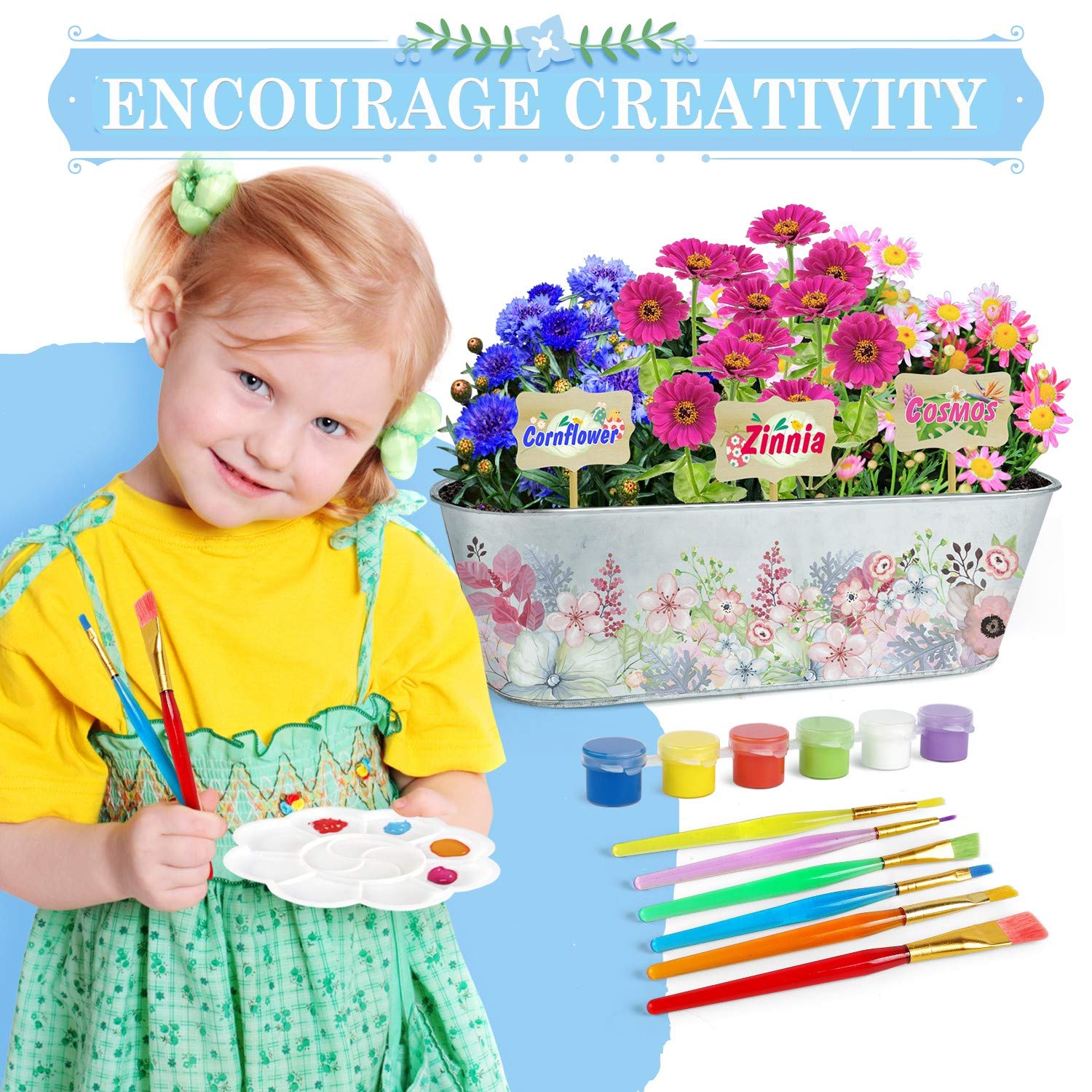 子どもの絵　植物 プレゼント 絵 「grow」 出産祝い 新築祝い 娘 おしゃれ 玄関