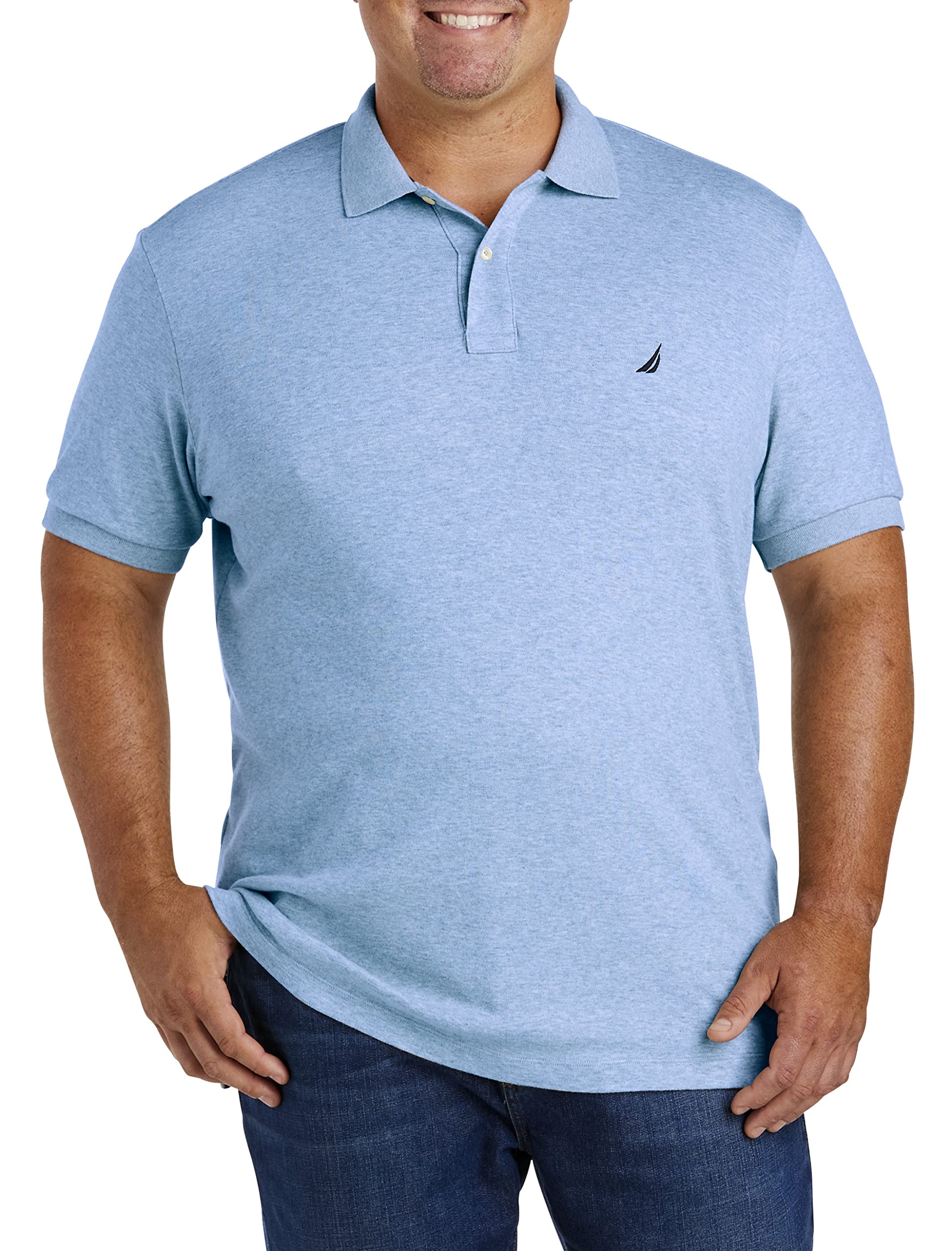 Nautica Men's Classic Fit Short Sleeve Solid Soft Cotton Polo Shirt