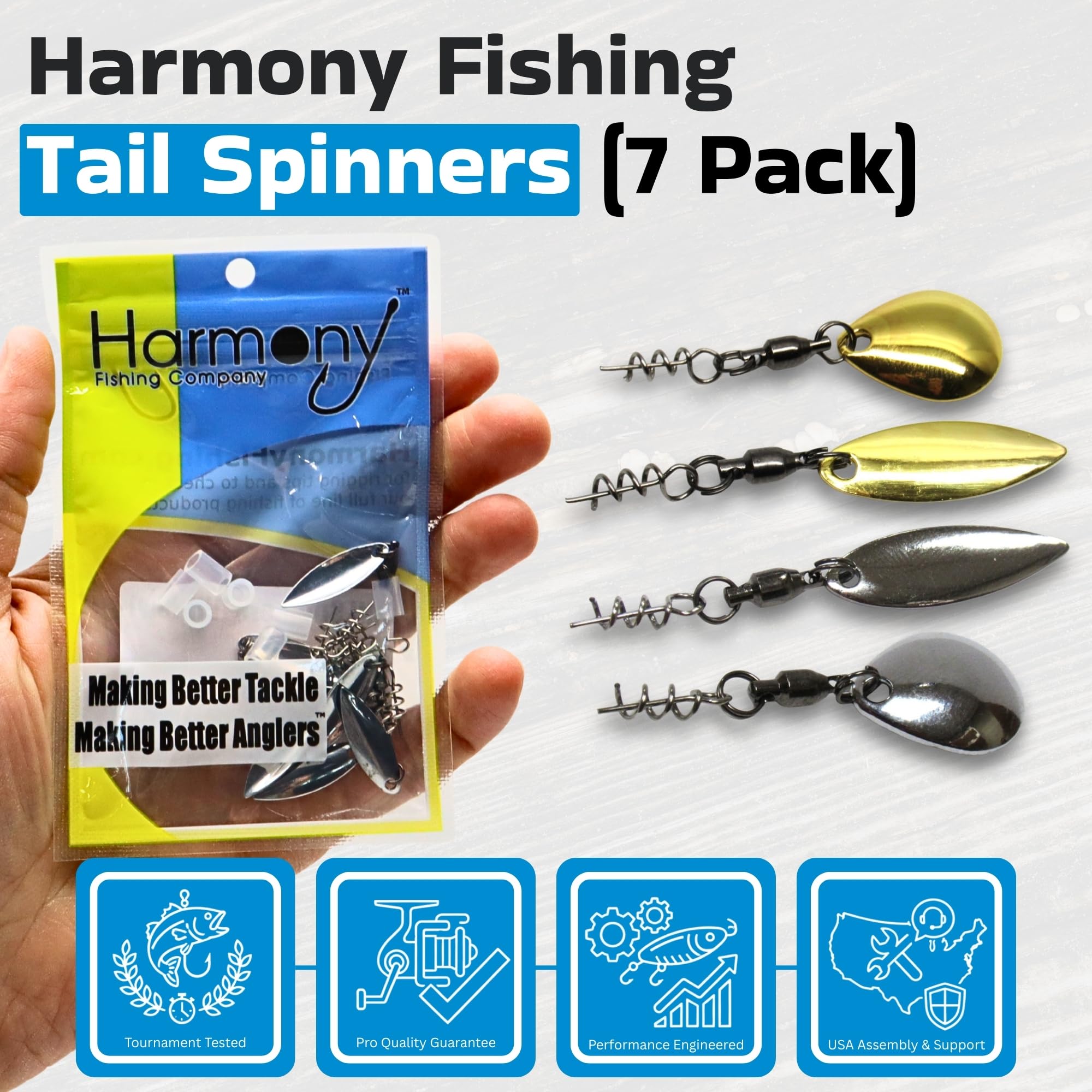 Amazon.com : Harmony Fishing Company - [7 Pack] Tail Spinners