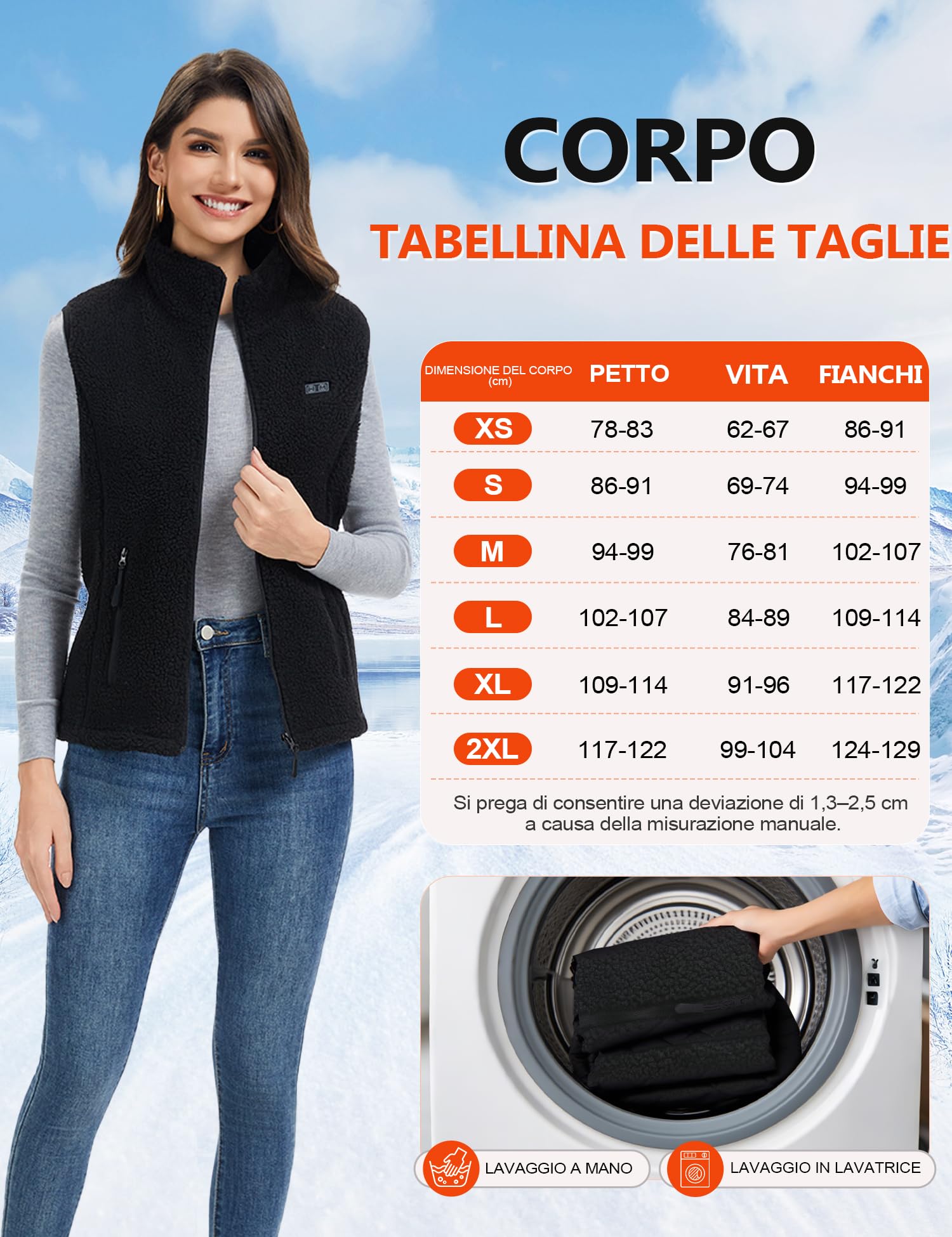 Gilet Riscaldato Donna con Batteria 18400mAh, 8 Zone Riscaldanti, Gilet Termico Donna in Pile, Lavabile, Riscaldabile per Inverno Esterno