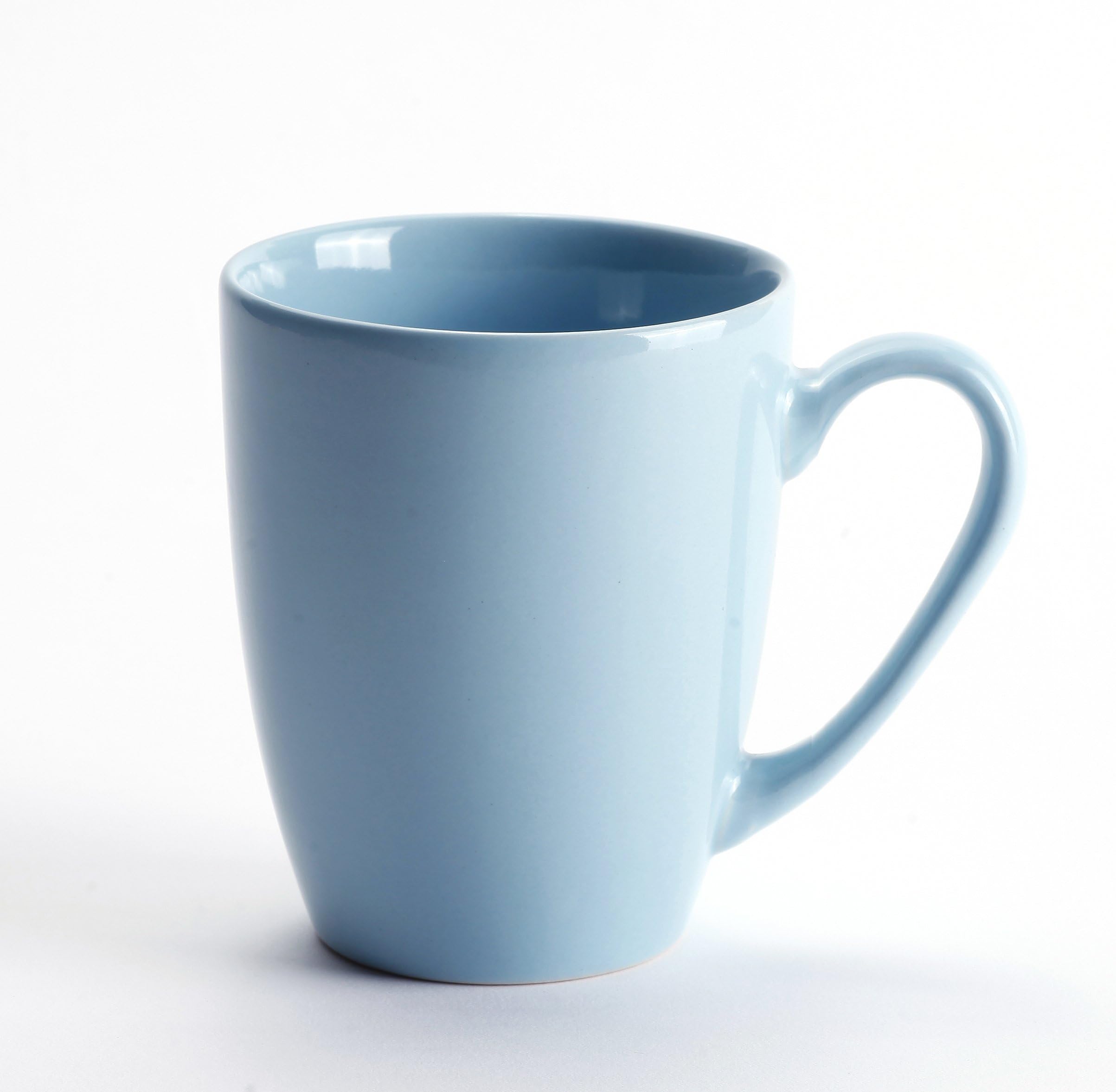 Aaron Bistro Ceramic Coffee Tea Mug Cup 12 OZ Solid MultiColor Light Blue