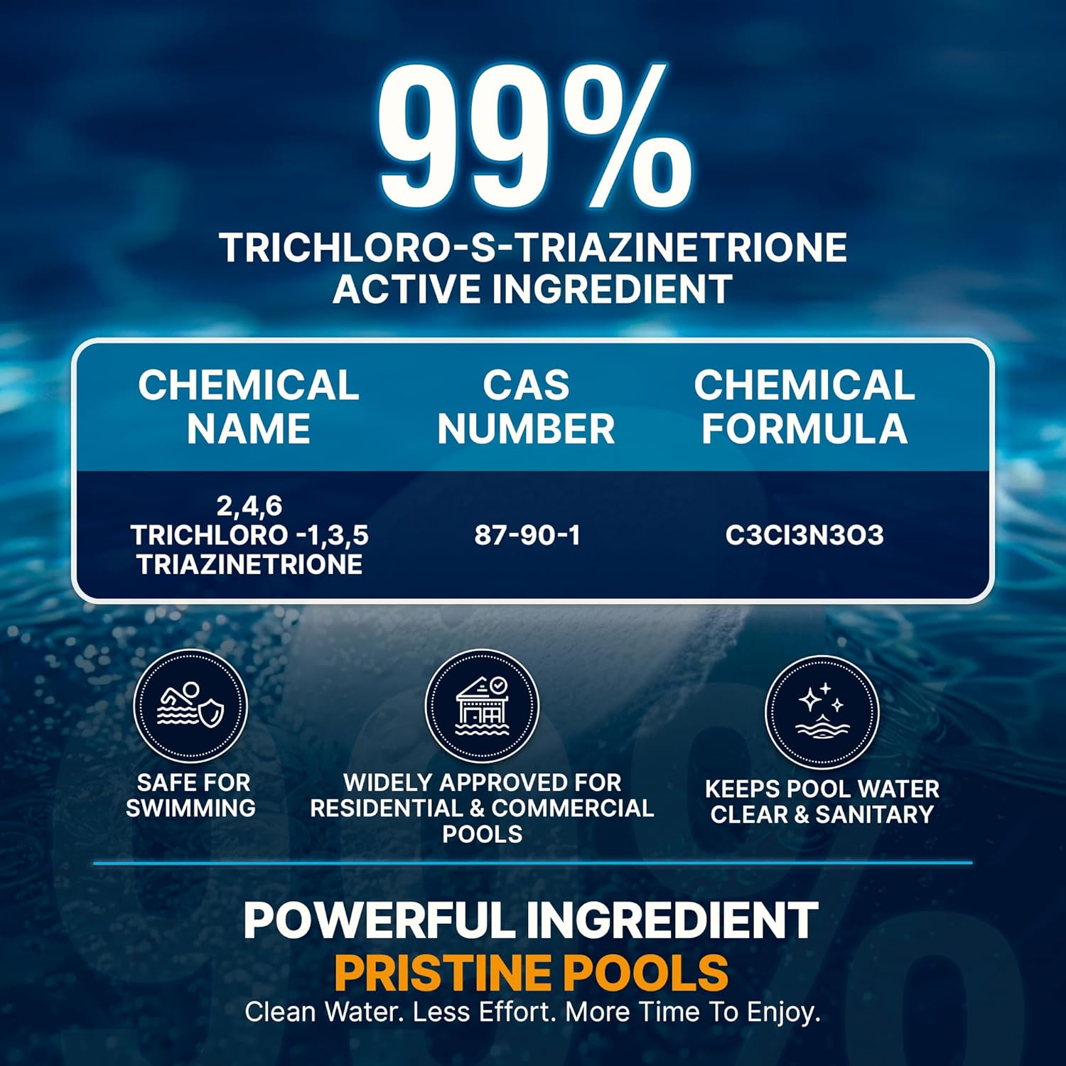 Pool Shark Swimming Pool Chlorine Tablets | 3-Inch Chlorine Tablets | 10 lbs | Slow-Dissolving 90% Active Chlorine Tabs | Pool Chemicals for Inground Pools, Above Ground Pools, Saltwater, Spa, Hot Tub