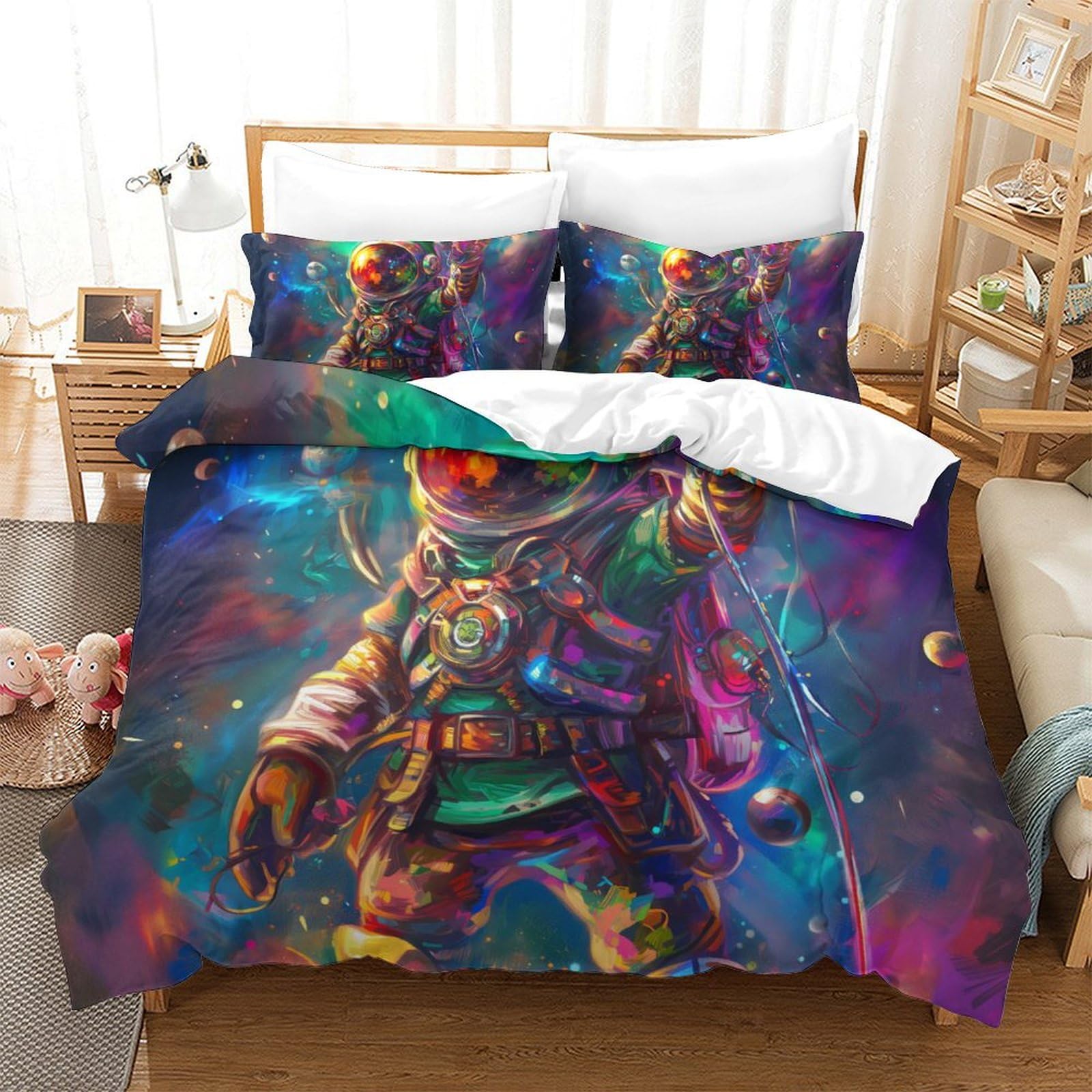 Housse de couette 260x220 astronaute pour transformer la chambre des ados
