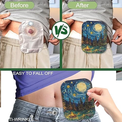 Vista 5 de Fundas para bolsas de ostomía, fundas ligeras para bolsas de colostomía para mujeres y hombres galaxia estrellado