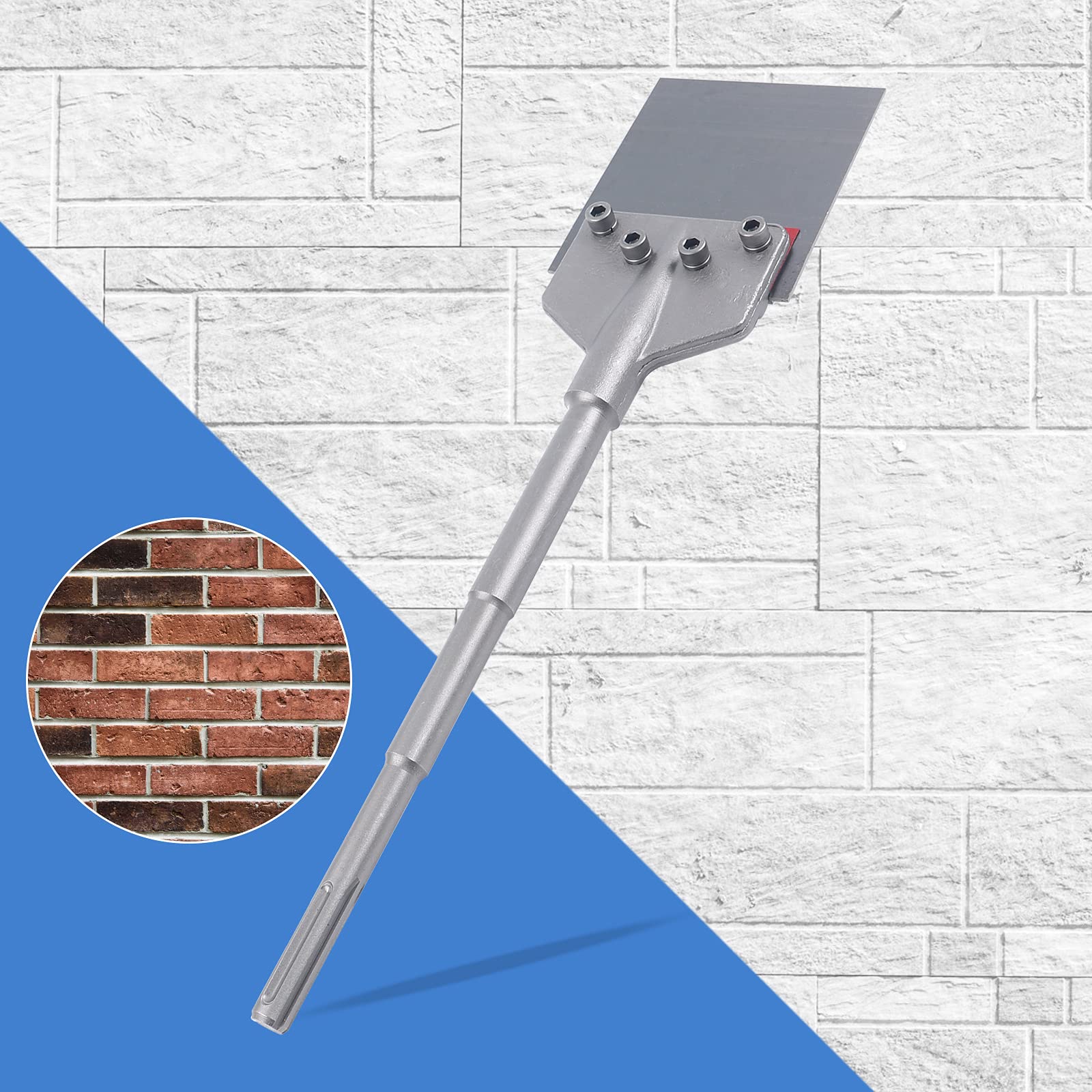 Sds Max Ciseau à mastic pour colle tapis grattoir de sol en acier pour carrelage Outil de retrait Spatule de sol Burin bêche Burin large Burin à mastic Céramique Carrelage mural Grattoir