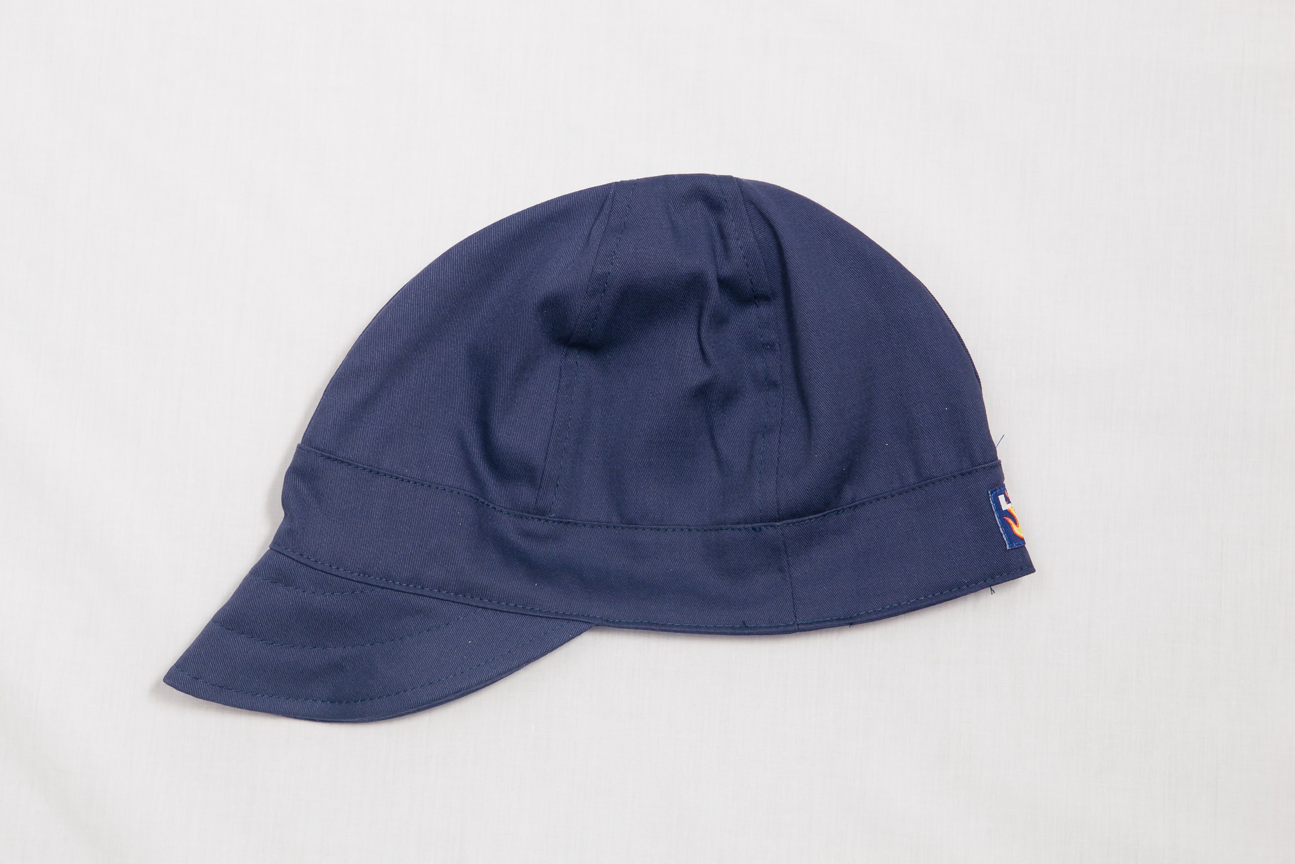 LAPCOFR LAP 6CFRNY7 1/8 Flame Resistant 6-Panel Welder's Caps, 100% Cotton, HRC 2, NFPA 70E, 7 1/8", Navy