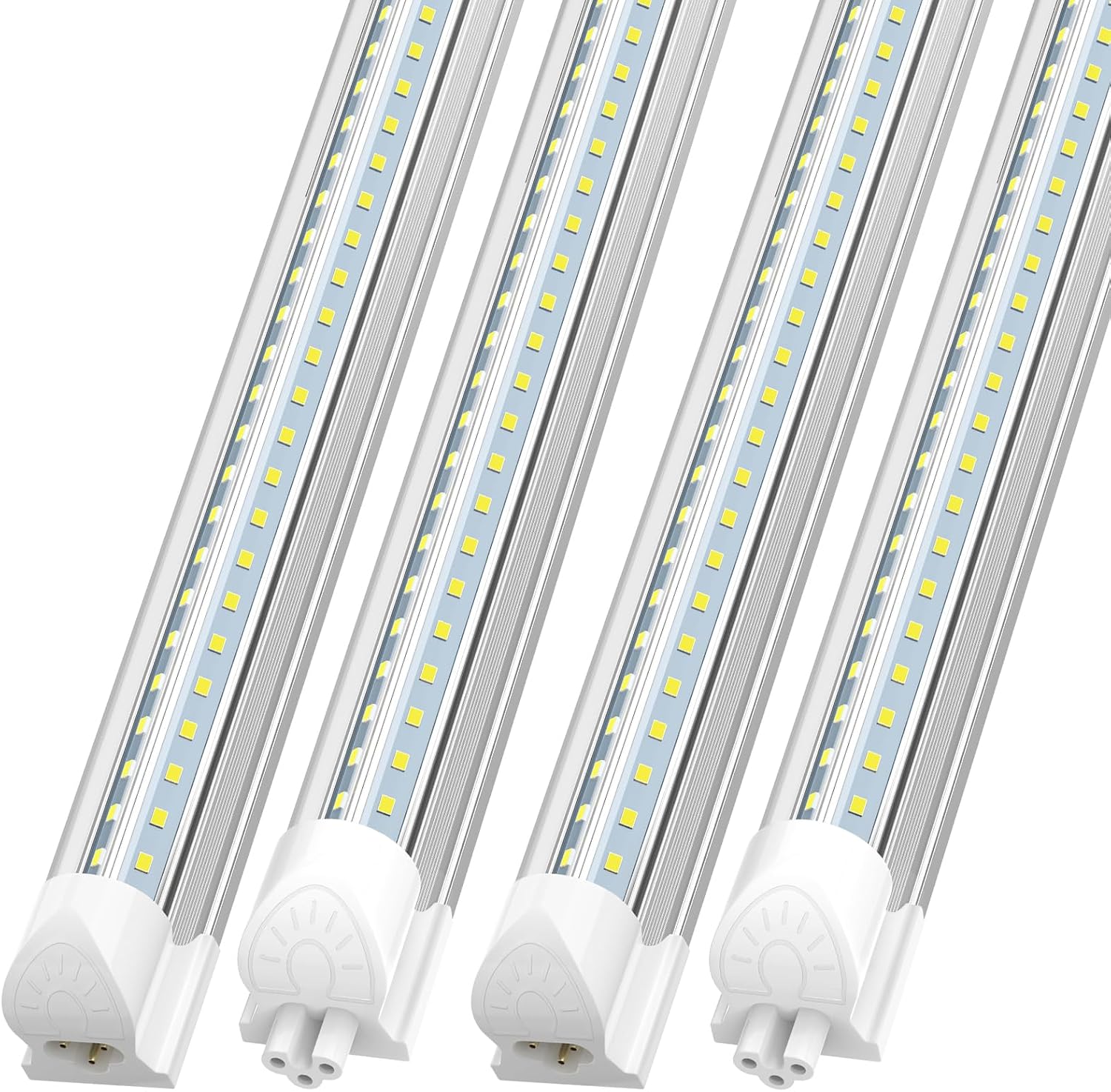SHOPLED LED Shop Light 5FT, 50W 6750LM 6000K Cool White, V-Shape T8 Linkable LED Tube Lights, Work Shop Lights for Garage, Workbench, Basement, ETL Listed, 4 Pack