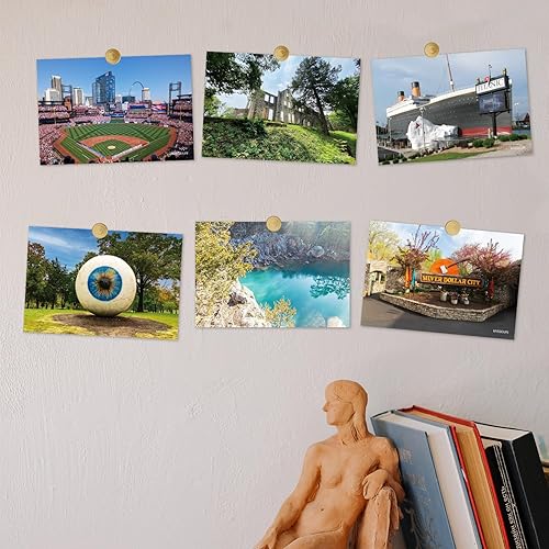 Miniatura 6 de Paquete de 20 postales de paisaje vintage de Estados Unidos de Estados Unidos, Missouri, postales de todo el mundo, tarjetas de felicitación para