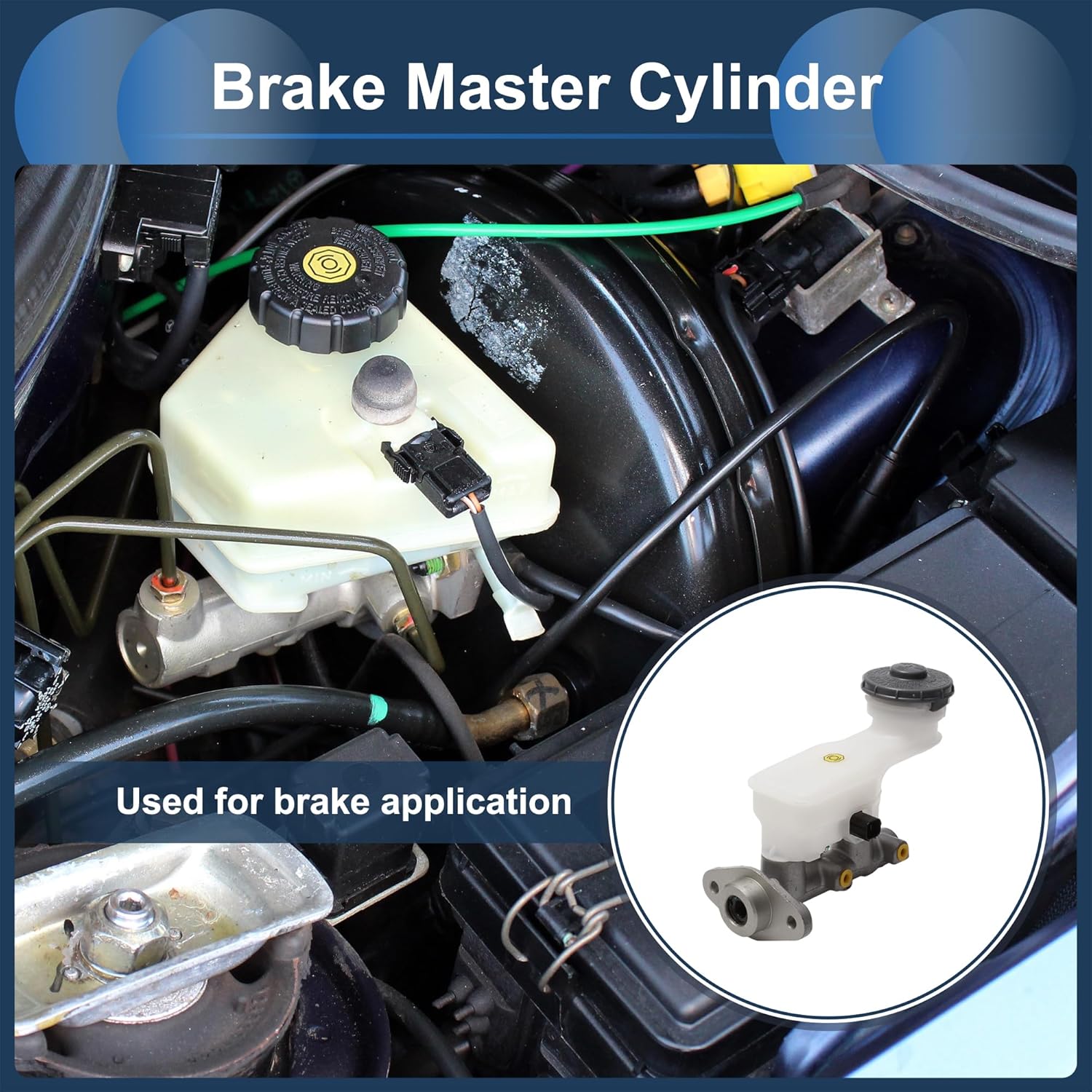 Brake Master Cylinder with Reservoir No.46100SENH51 for Honda Fit 2005-2008(GD1/3/6/8) Hydraulic Master Cylinder Silver Tone Aluminum Alloy 1 Pcs