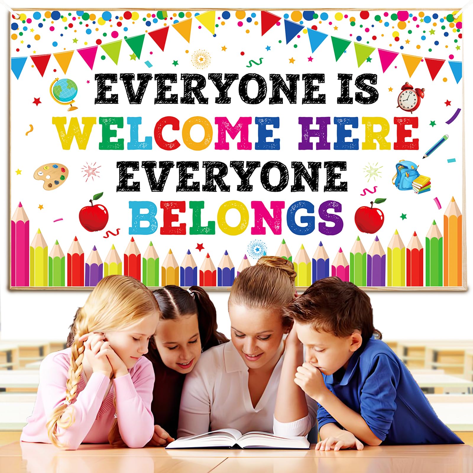 Welcome Back To School Decoration Back To School Backdrop Classroom ...