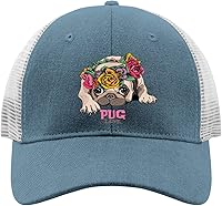 Vista 1 de Sombreros Pug Dog Dad Sombrero de béisbol gráfico para hombre