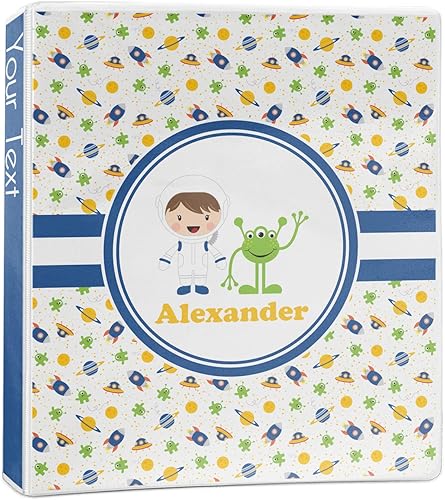 Carpeta de 3 anillos personalizada con temática espacial para niño, 1 pulgada