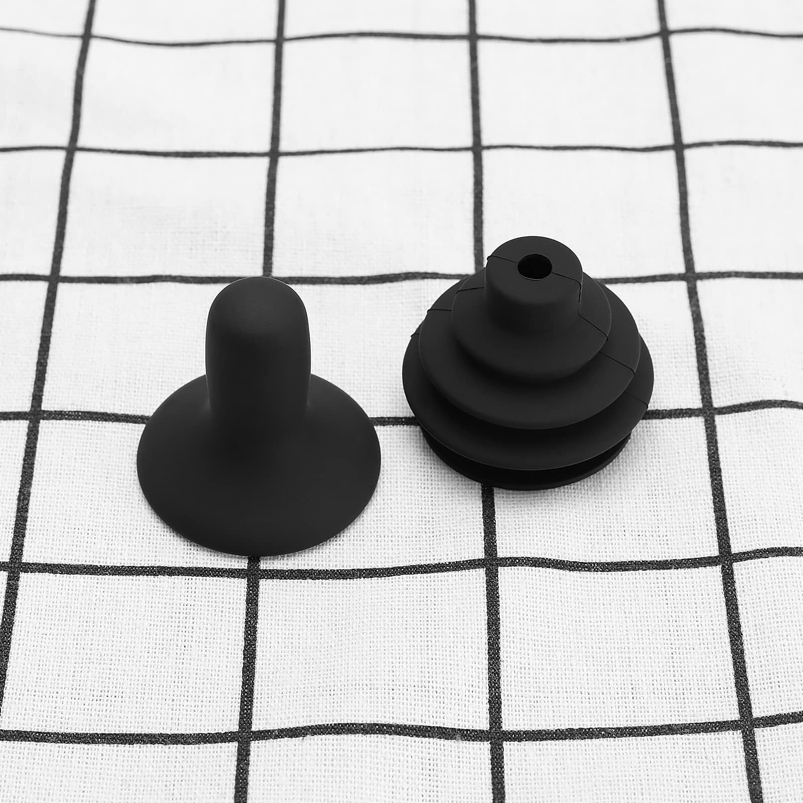 2 szt. gałka joysticka ochraniacz gumowy joystick pokrętło kontrolera gałka przeciwpyłowa zestaw akcesoriów do elektrycznych wózków inwalidzkich, czarny