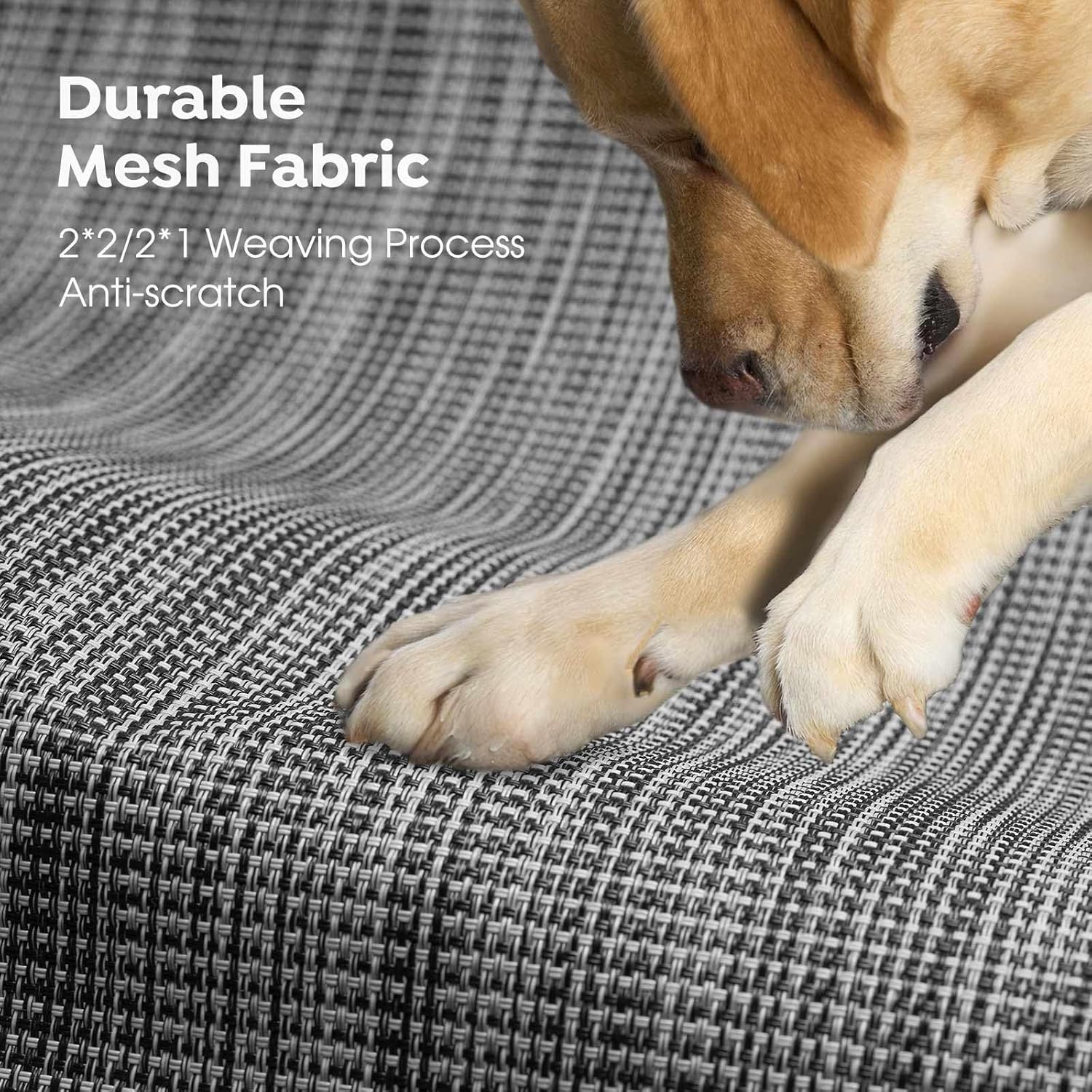 Veehoo Elevated Dog Bed, Outdoor Raised Dog Cots Bed for Large Dogs, Cooling Camping Elevated Pet Bed With Slope Headrest for Indoor and Outdoor, Washable Breathable, X-Large, Black Silver, CWC2204 6 81FLO64nkGL. AC SL1500