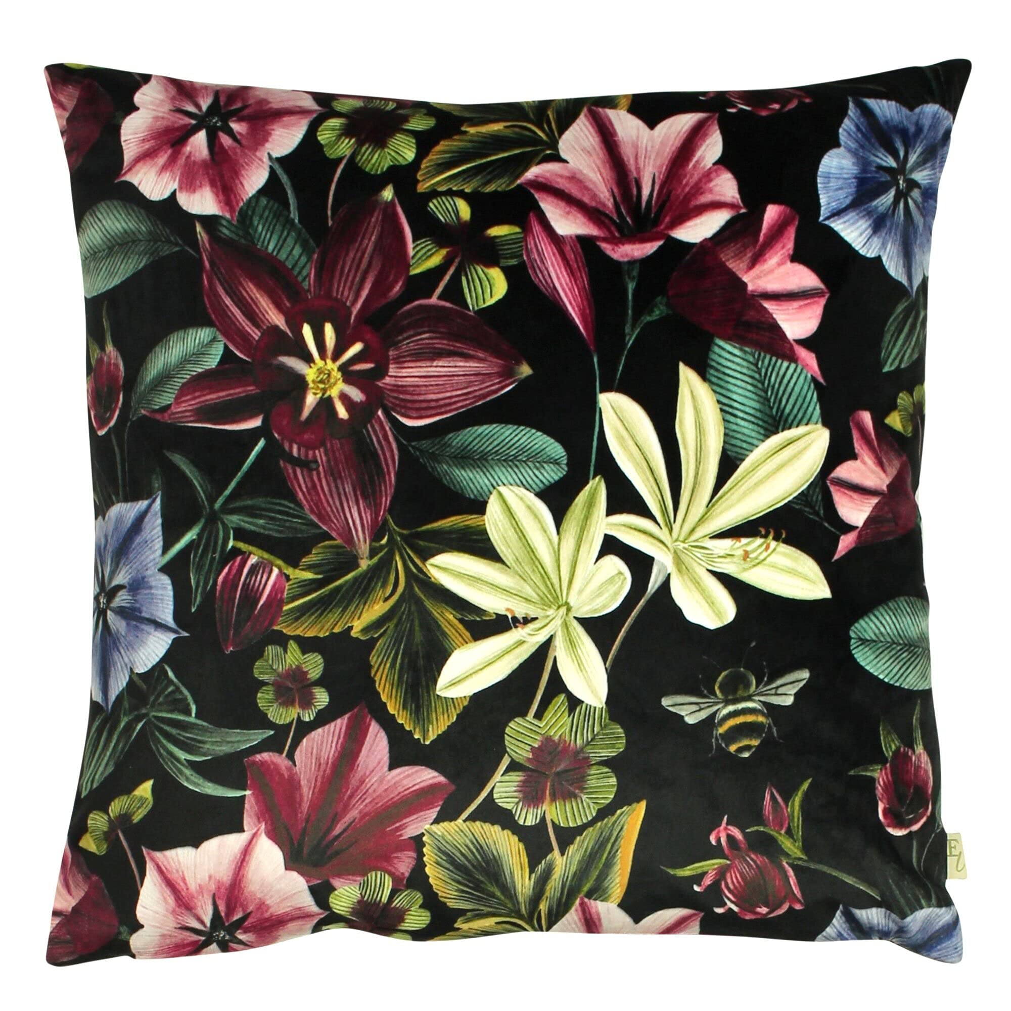 Furn. Shiraz Evans Lichfield Midnight Garden Aquilegia Cushion Cover, Polyester,