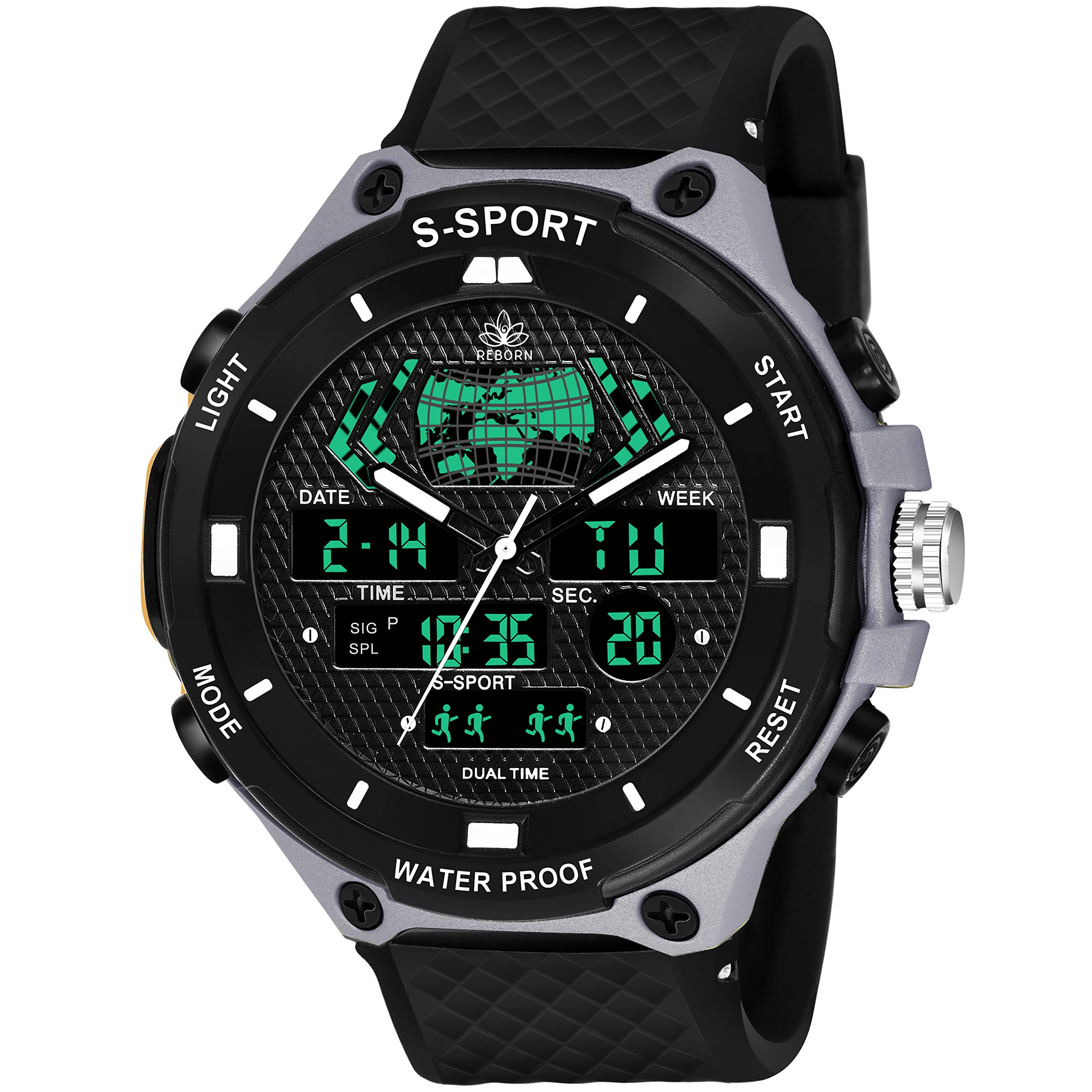 JOLIYA Waterproof Smart Large Dial Dual Time Analog & Digital Wrist Watch for Men & Boys Multi Function (9084 - Sky) (B0BN1S4B5X) Amazon Price History, Amazon Price Tracker