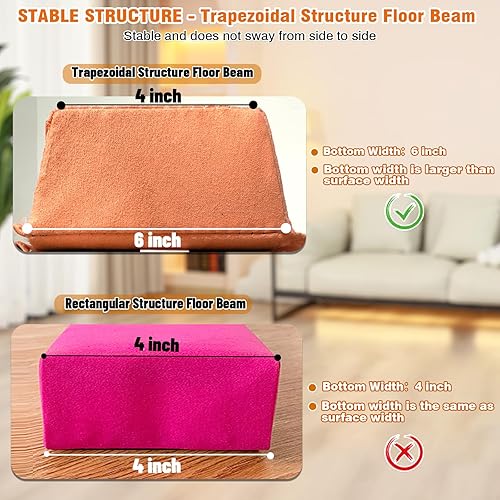 Miniatura 172 de MARFULA Viga de gimnasia plegable de 6 pies, 8 pies y 9 pies, haz de equilibrio de espuma – Extra firme – Cubierta de gamuza – Parte inferior verde