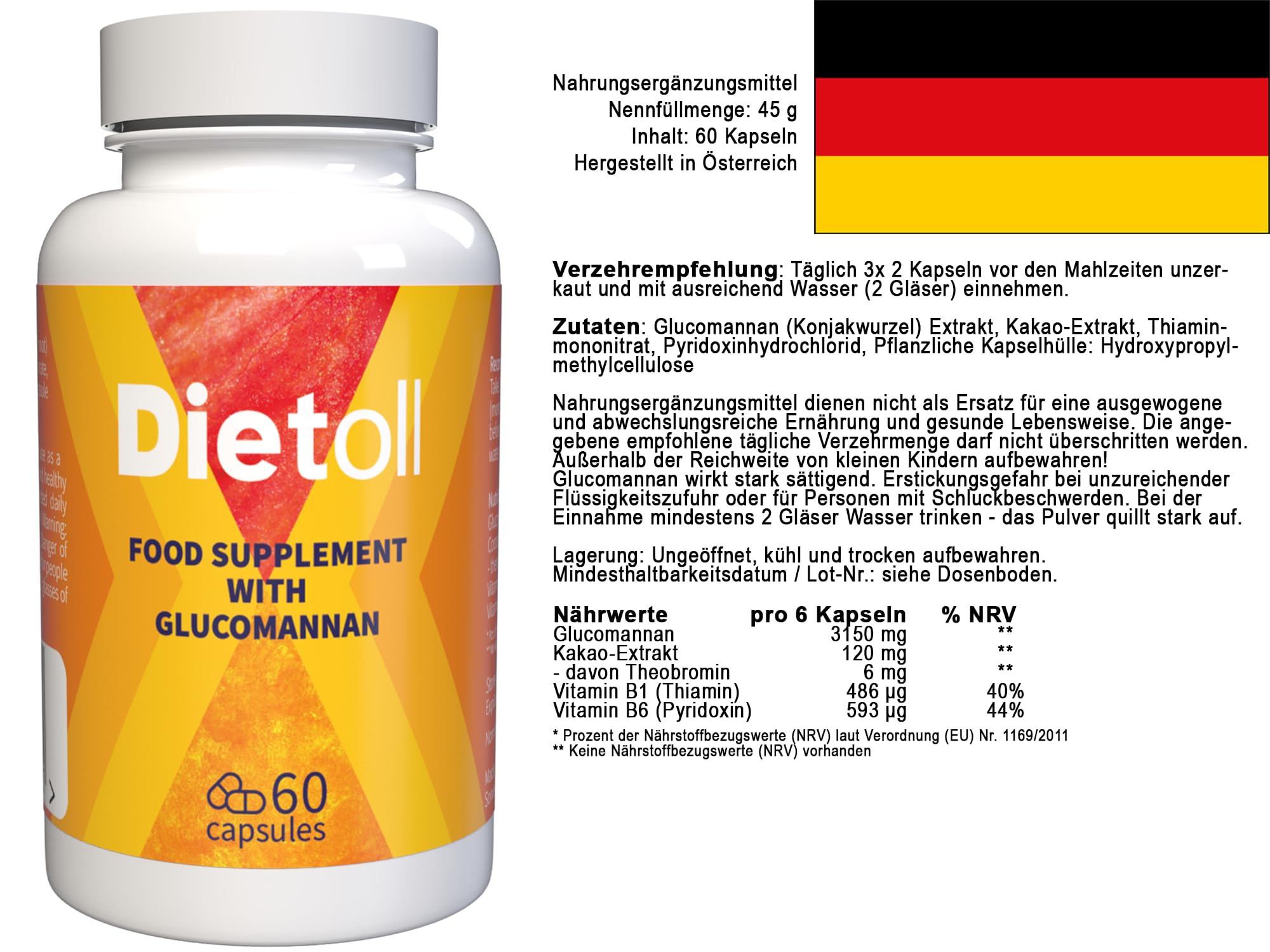 Dietoll - 180 Capsule (3x 60 Capsule), Confezione da 3