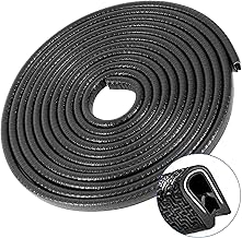 Car Door Protector U Shape Car Door Seal Edge Protection Anti Shock Suit for Most Car Black 10M
