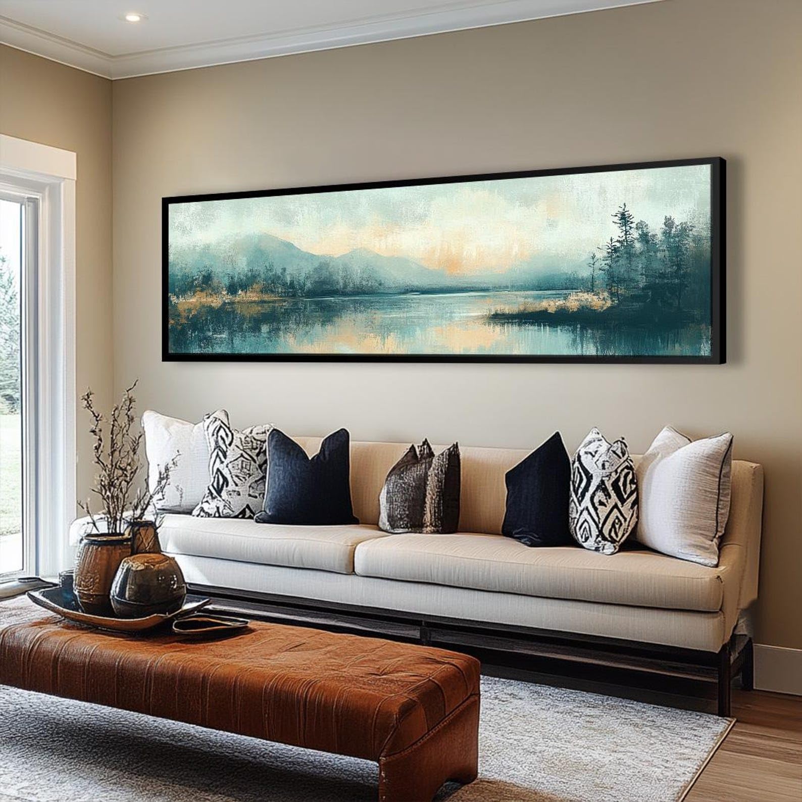 XBTYKPB Long Horizontal Posters, Narrow Horizontal Wall Art, Long Narrow Wall Art, Tall Thin Canvas wall art, Vintage Painting(55x110cm/Frameless)