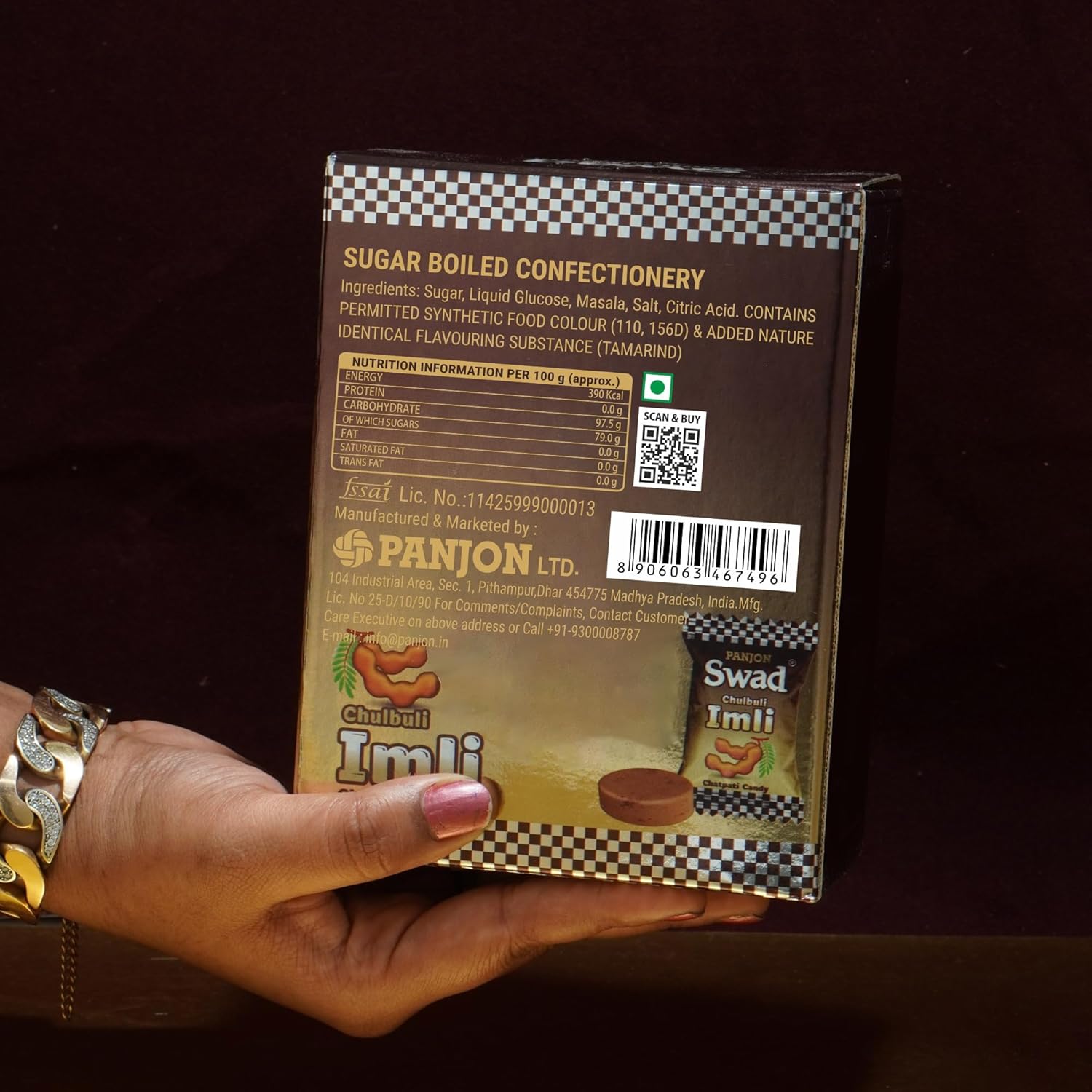 Swad Chulbuli Imli Candy Gift Box (Imlee Masala Flavour, Tangy & Tasty) 125 Toffee x 1 Box Pack