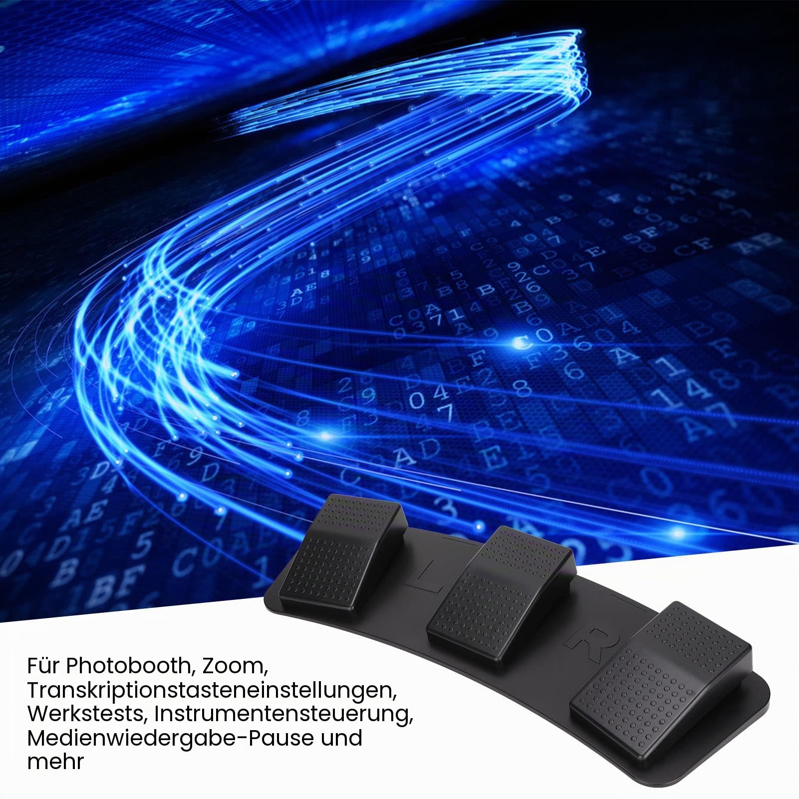 USB Triple Foot Pedal Optical Switch Control, Multifunktionales Ergonomisches Triple Foot Switch Pedal Zum Spielen von Spielen Factory Testing Computer Keyboard Mouse Game((Lichtschranke))