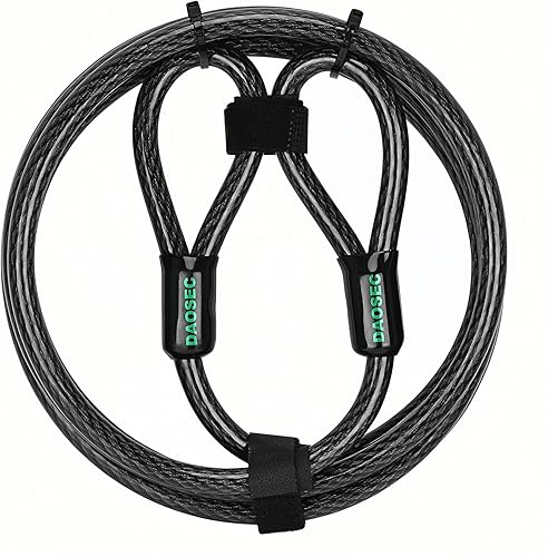 Cable de seguridad resistente a los cortes de 10 pies x 12 pulgadas  Acero trenzado flexible recubierto de vinilo con extremos en bucle  Cable de