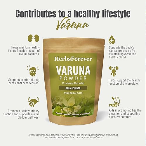 Miniatura 5 de Herbsforever Polvo orgánico Varuna Crataeva Nurvala de 8.11 oz sin OMG, extracto vegano para apoyo de la función de la vejiga y el riñón, promueve