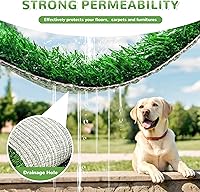 Vista 35 de Almohadilla de césped para perros con bandeja, 25 x 20 pulgadas, almohadilla de césped artificial para entrenamiento de cachorros, inodoro portátil