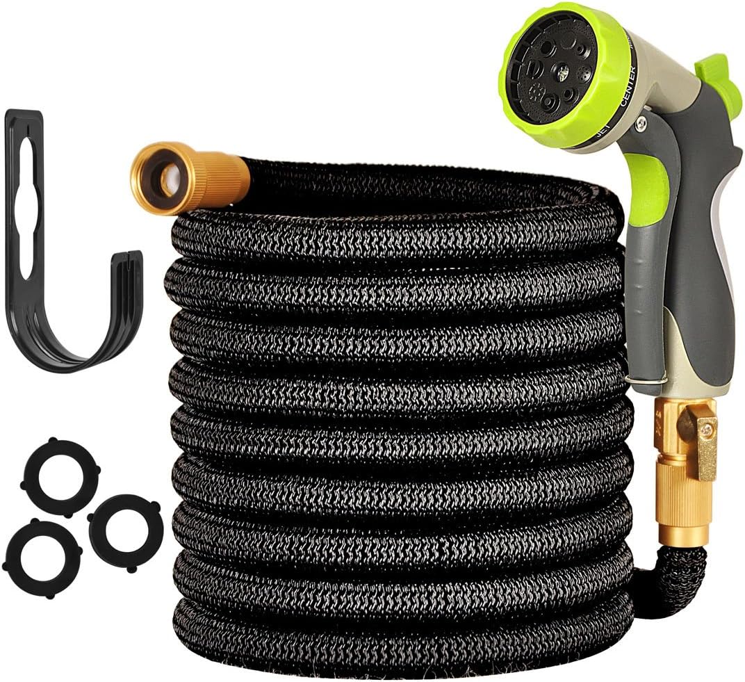 superart Garden Hose 50 ft - Expandable Water Hose - 8 Functions Durable Zinc Alloy Spray Nozzle for Car, Garden, Lawn, Pet Shower, Plant Watering Hose