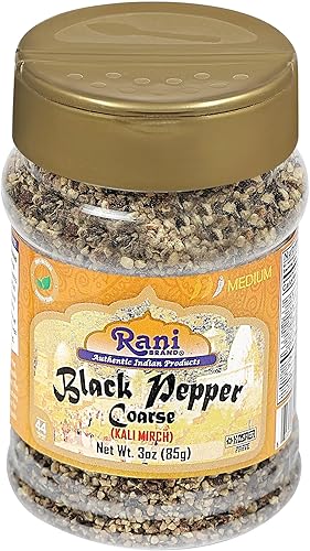 Miniatura 9 de Rani - Tarro de PET de 3.00 oz de pimienta negra molida gruesa de 28 mallas (molienda de mesa) de 3 onzas (3.00 oz)  Todo natural  Vegano  Apto para