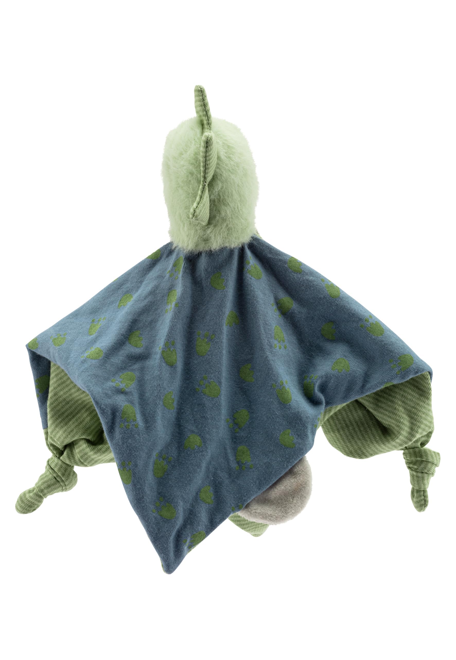 Sterntaler Dino Rexi Schmusetuch Bestickt mit Namen - Dinosaurier Schnuffeltuch mit Rassel und Knoten, Personalisierte Baby Geschenke