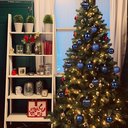 Miniatura 32 de AMS 2.36''/60mm 34ct Christmas Ball Large Ornaments Party Decorations Shatterproof Festival Pendant Hangings for Xmas Tree Decor (60mm, Purple)