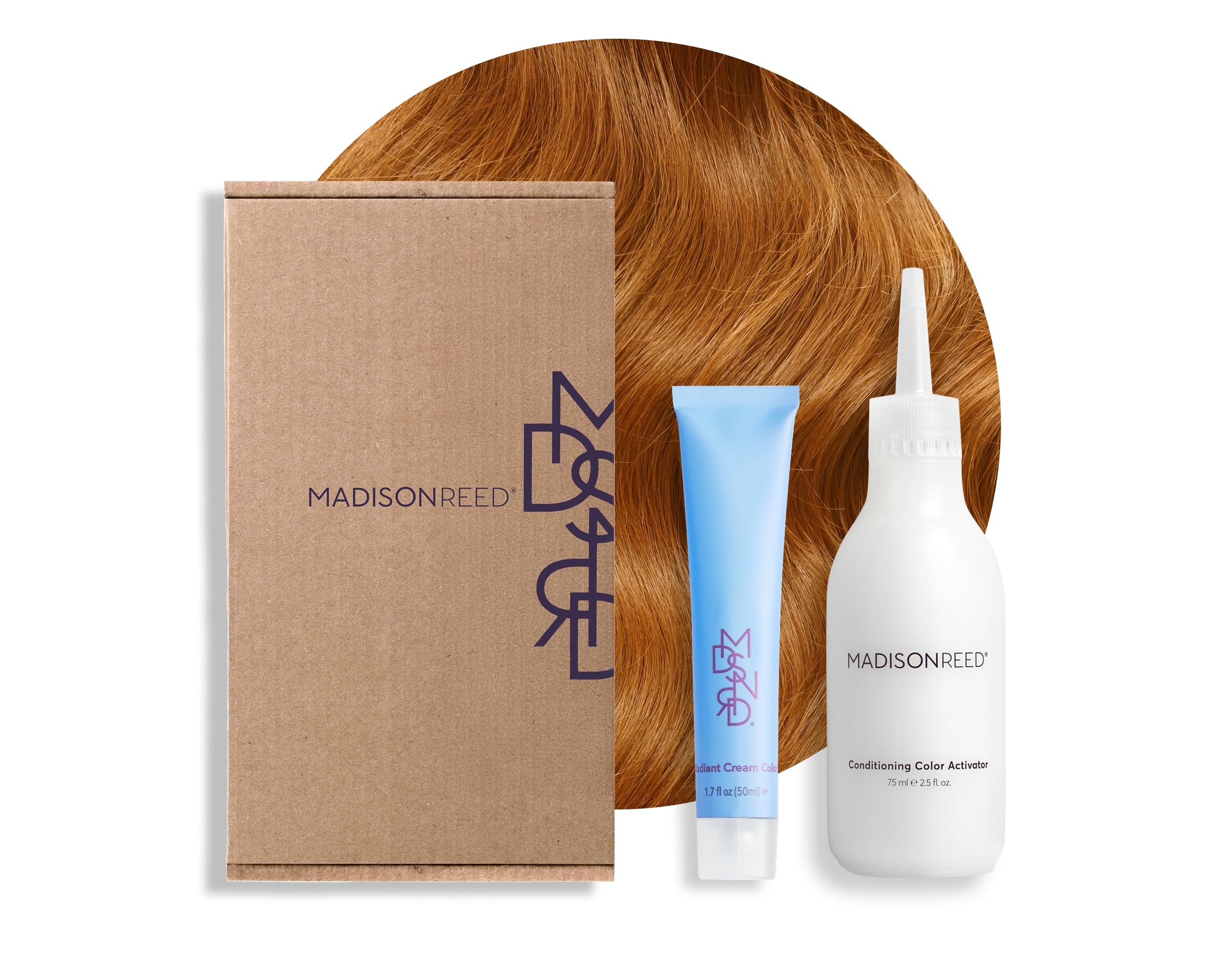 Madison Reed Radiant Hair Color Kit | 8CC Dark Copper Blonde (Matera Marigold) for 100% Gray Hair Coverage | Salon Quality Permanent Hair Dye | PPD-Free & Ammonia-Free | (Packaging May Vary) 1 Pack