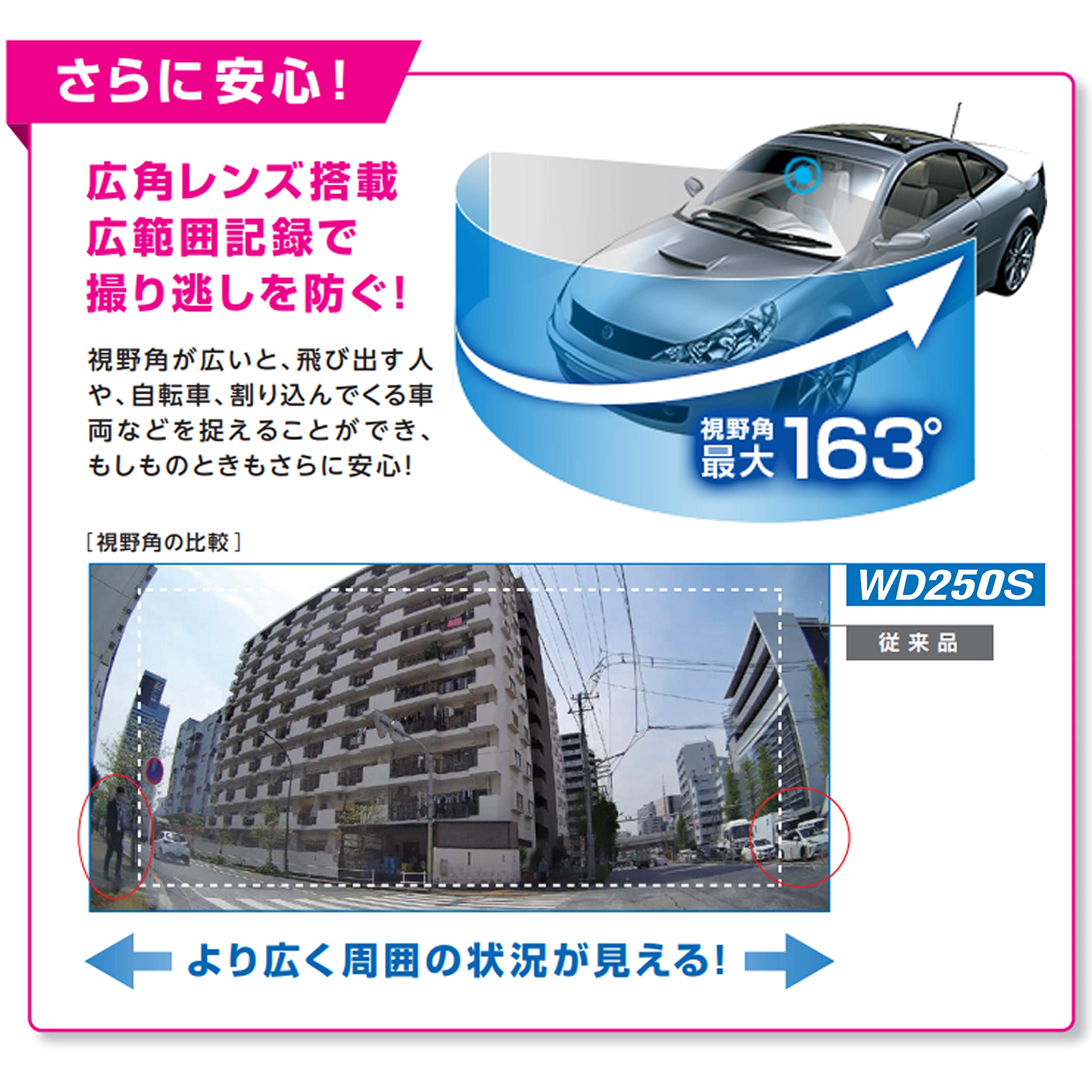 Amazon | ユピテル ドライブレコーダー WD250S 200万画素 Full HD