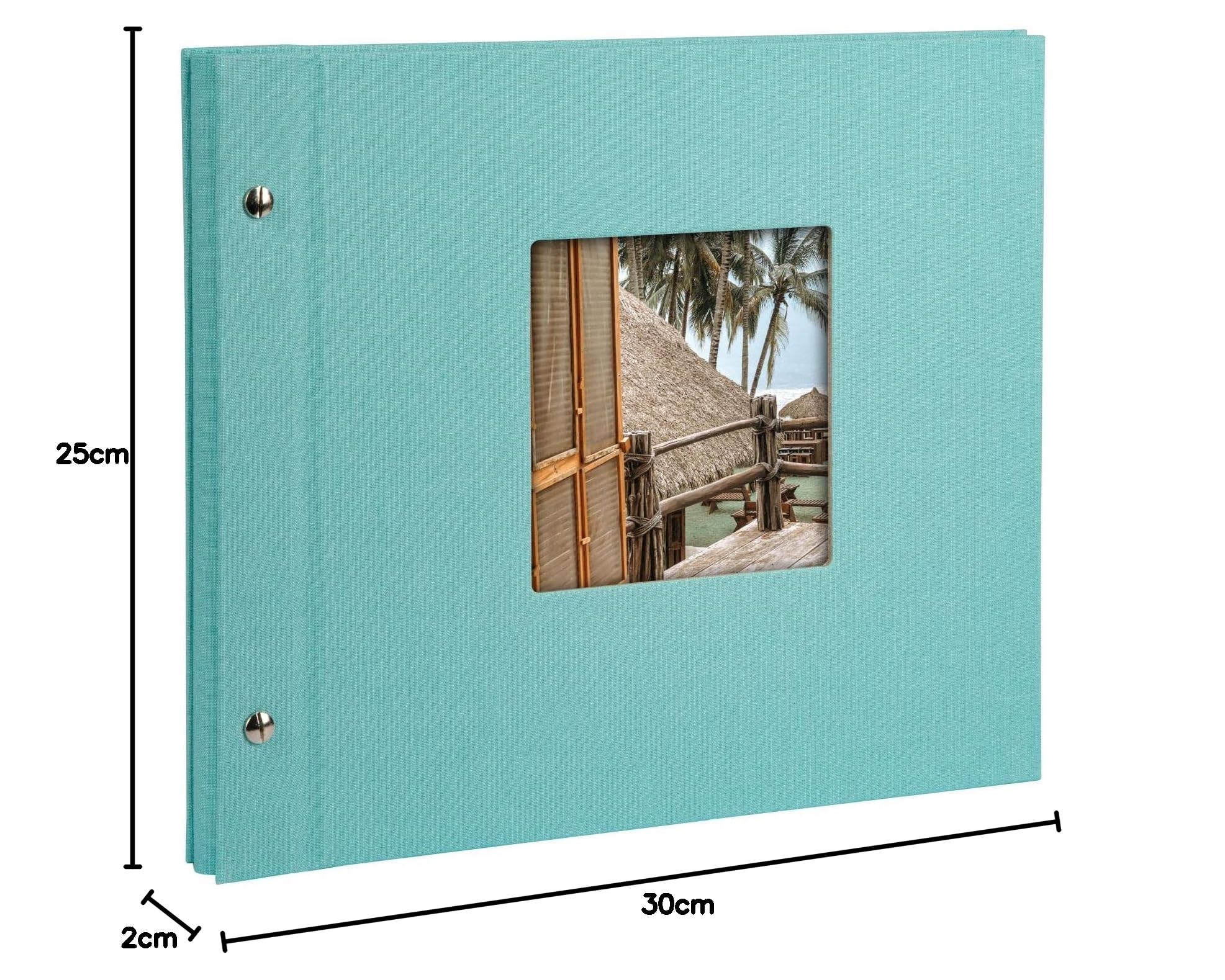 Goldbuch - Album portafoto, 60 Pagine con Pergamena, 25 x 25 cm, Nero, 30x25 cm