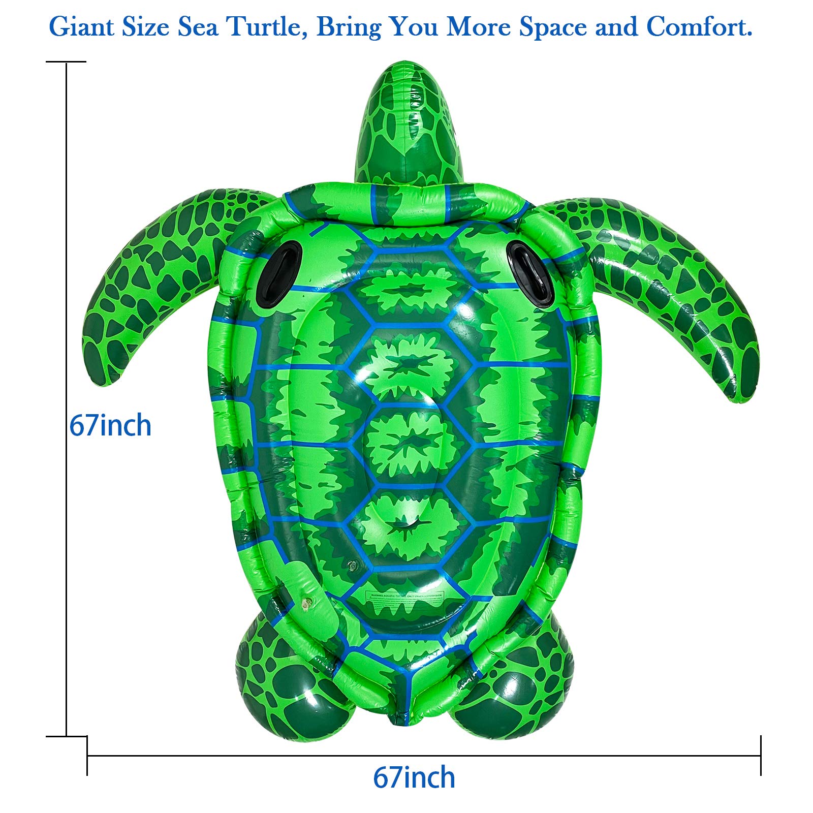 ALLADINBOX Inflatable Giant Turtle Pool Float , 65'' X 65'' Inflatable Pool  Raft Lounge, Ride On Swim Party Toys Fun Beach Animal Float Toy Floating  Mat for Adult : Amazon.in: Toys &
