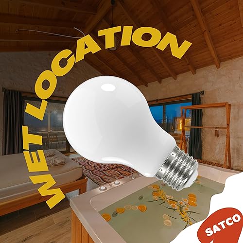 Miniatura 5 de Satco S12420-Bombilla LED A19 de 8.2 W, blanco suave, 90 CRI, 3000K, 120 voltios (paquete de 24)